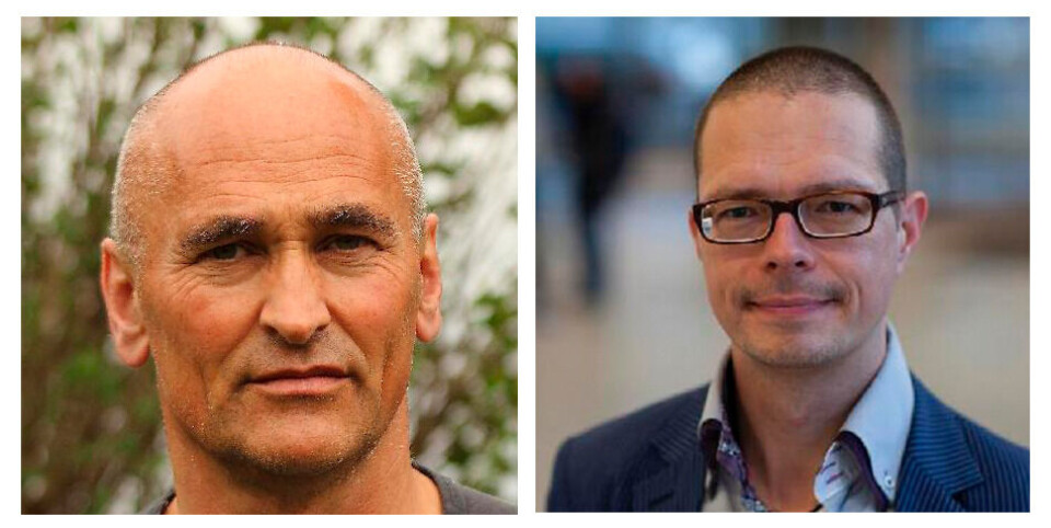 Professor Harry Arne Solberg (left) and associate professor Denis M. Becker (right) at NTNU Business School.